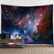TANGT Wandteppich, Sternenhimmel, See, Wandteppich, Kosmos, Stern, Weltraum, Universum, Wandbehang für Schlafzimmer, Wohnzimmer, Schlafsaal, Marineblau (G, 150 x 150 cm)