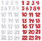 2 Set Filz Adventskalender Weihnachten Zahlen 1-24 Sticker Aufkleber Weihnachtskalender Adventskalender Nummern Adventszahlen Zahlen 1-24 Filz Zum Basteln (Rot-Grau in Zahlen)