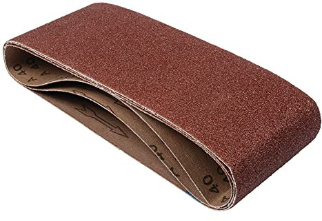 Trend Courroie de ponçage abrasive en oxyde d'aluminium, 100 x 610 mm, grain 120, AB/B100/120A, Lot de 3