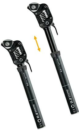 by.schulz Sattelstütze D.2ST Ro gefederte Teleskop Fahrrad Sattelstütze 30.9mm / 31.6mm / 400mm schwarz: Größe: 31.6 mm/Max. Belastung: 85 kg