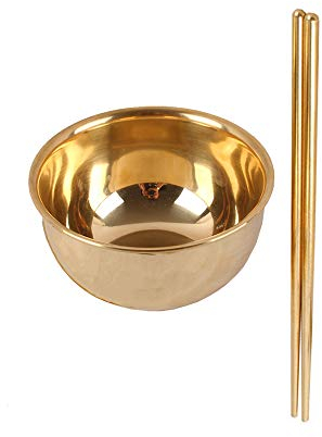 XXSC-ZC Tazón de Grano de Cobre Puro, Plato de Postre de Fruta Ensalada, tazón de arroz de Fideos, tazón de Sopa, vajilla de latón, Adecuado como Regalo, 4 Pulgadas,Type2