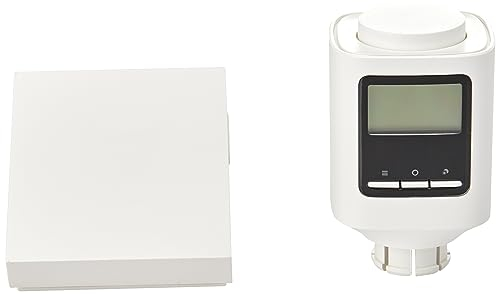 NITYAM SMART Tête de vanne thermostatique connectée, Kit tête de vanne connectée + passerelle, Tête Thermostatique pour radiateur, Écran LCD Intelligent Régulateur de Température Ambiante Programmable