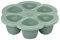 Béaba Multiportions Silicone de qualité premium, Résistance thermique extrême, Four et micro-onde, 6 alvéoles indépendantes, Couvercle hermétique, Fabriqué en Italie, Vert Sauge, 6 x 150 ml