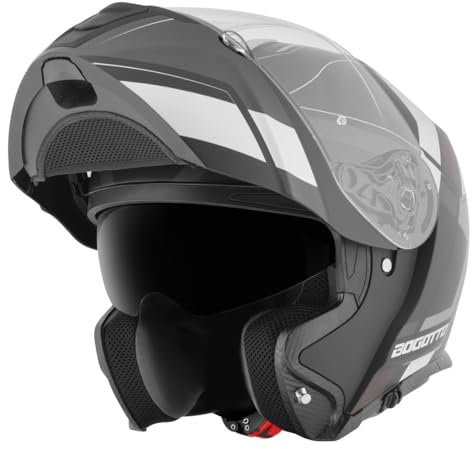 Bogotto FF403 Murata Klapphelm, weiß/schwarz/grau, S (55/56)