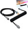 WOWLED Pro Custom Coiled USB C Cable for Gaming Keyboard, Double-Sleeved Mechanical Keyboard With Detachable Metal Aviator, 1.8M USB-C to USB-A (Black)