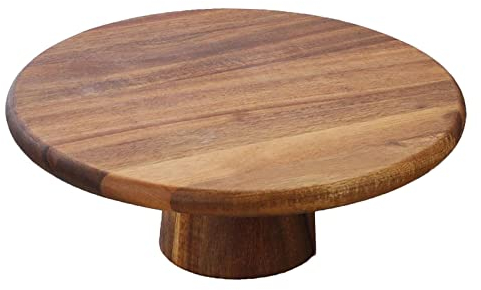 MagiDeal Présentoir à gâteaux en Bois Plateau à collation Rond Multifonctionnel Plateau de Service Support à Cupcakes pour Cadeaux de Cuisson Table de, 20CM