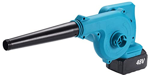 Souffleur sans Fil, Souffleur de Feuilles électrique 2 en 1 Souffleur électrique Haute Puissance Souffleur électrique portatif, Balayer Feuilles, Poussière (Livré avec 1 Batterie 48V - 1300mAh)