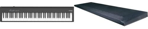 Roland Fp-30X Digital Piano, The Super-Popular Portable Piano—Upgraded (Black) & Protective Dust Cover for 88-Note Keyboards - Kc-L, Black