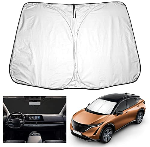 YEE PIN Sonnenschirm Auto kompatibel mit Renault Megane E-Tech 2022 2023，Faltbare Auto Sonnenschutz Megane E-Tech Frontscheibe Windschutzscheibe UV Staub Schutz