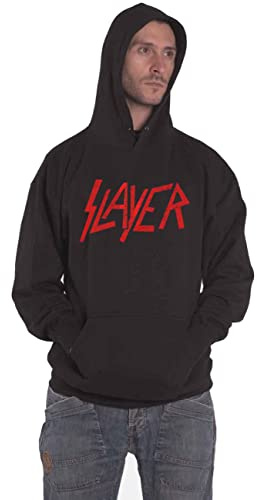 Slayer Hoodie Scratchy Band Logo Official Unisex Black Pullover