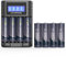 Delyeepow AA Rechargeable Batteries Lithium ion 3400mWh 1.5V Rechargeable Lithium AA Batteries 1500 Cycle 8 Count with LCD Charger
