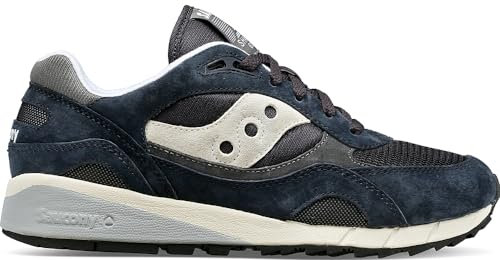 Saucony Shadow 6000 - Sneakers unisex, Blu navy/grigio, 9 Women/7.5 Men
