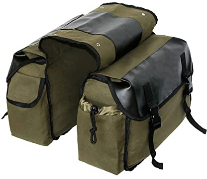 Fahrradtasche Fahrrad, Kapazität Gepäckträger Koffer Rücksitztaschen Großes Gepäckträgerpaket Motorrad Satteltaschen Leinwand Radfahren Doppelte Fahrradtasche Outdoor