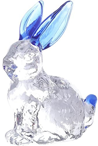 Ericetion Glas Kaninchen Figur Niedliche Kristall Kaninchenstatue Tiny Animal Skulptur Kunst Tierdekor Ornament Für Home Office