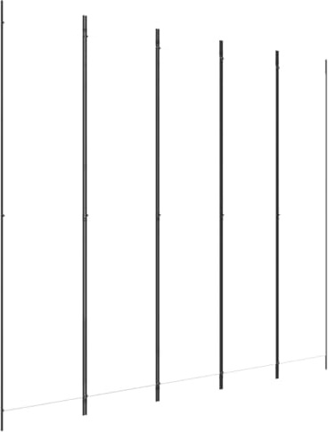 vidaXL Paravent 5-TLG. Raumtrenner Raumteiler Trennwand Umkleide Sichtschutz Spanische Wand Wohnzimmer Schlafzimmer Weiß 250x220cm Stoff