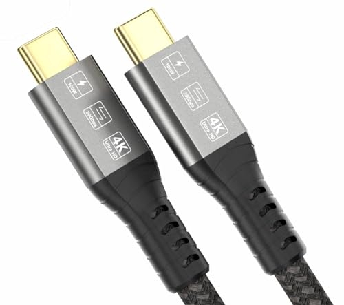 PfirstDa Cable USB C a USB C 20 Gbps, Cable USB Tipo-C 3.2 Gen2x2, Soporta Transferencia de Datos y Video 4K 5K@60Hz, 100W 20V/5A, Carga Rápida, Para Laptop,Samsung S22, Dispositivos USB C (2.0m)