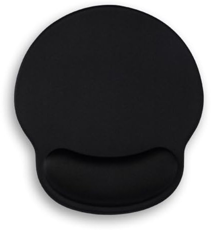 Giecy Alfombrilla Ratón Reposamuñecas,Gaming Mouse Pad Ergonómica con Apoyo de Gel,Alfombra Raton para Ordenador,reposamuñecas Raton con Base de PU Antideslizante(Negro)
