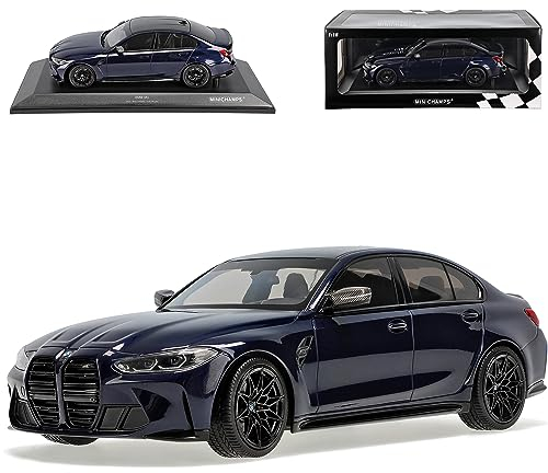 alles-meine.de GmbH B*M*W 3er G20 M3 Limousine Blau Metallic Ab 2019 1/18 Minichamps Modell Auto mit individiuellem Wunschkennzeichen