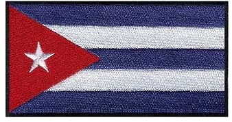 Uijokdef 1 x Aufnäher mit Kuba-Flagge, zum Aufbügeln oder Aufnähen, bestickt, taktisch, Militär, National, Kuba