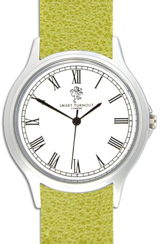 Smart Turnout Equerry Watch, cinturino NATO in pelle goffrata lime