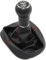 BARDZO Palanca Cambios Para Seat León 2000 2001 Toledo 1999 2000 2001 Perilla Cambio Coche 5 Velocidades Cuero Negra 23mm