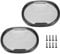 sourcing map 2pcs 6 x 9 Speaker Grill Mesh Decorative Oval Woofer Guard Protector Cover Parts Black