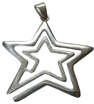 Sterling Silber Anhänger Stern massiv punziert 925 Handgefertigt