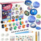 RZMZBY Steine Bemalen Set 43 Teiliges mit 12 Farben Kreativ Steinmalerei Set, Steine zum Bmalen Set für Kinder Erwachsene Malerei Geschenke für Junge Mädchen ab 3 Jahre