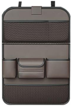 LUGIWN Auto-Rücksitzablage, kompatibel mit Peugeot 107 206 207 208 301 307 308 407 408 607, Rücksitz-Auto-Organizer,3-bronw