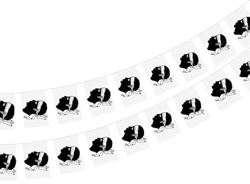 Pandiui23 Lot de 40 drapeaux de Corse - 11,4 m - Noir - 14 x 21 cm - Patriotique - Différentes occasions