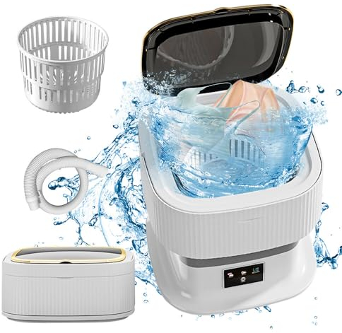 Mini Lavadora Portátil, 11.5L Lavadora Móvil Portátil con Esterilización UV Mini Lavadora Plegable Pequeña Lavadora Capacidad Lavadora Portátil De Camping Para Dormitorio,Camper,Viajar,Camping