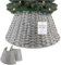 DECO EXPRESS Weihnachtsbaum Rock, Weihnachtsbaumständer Abdeckung - Verschiedenen Größen (Grau – Oberseite innen 27,2 cm/Basis innen 50 cm)