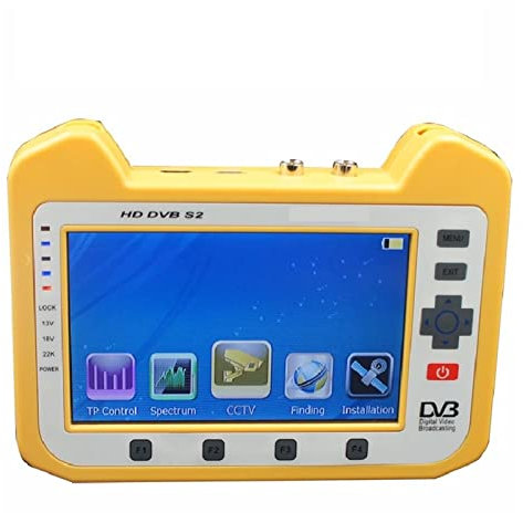 JOXLOVER Buscador de satélite, SH-900HD DVB-S2 Finder de Digital satélite Metro 7 Pulgadas DVB-S2 Apoyo CCTV Finder del medidor de satélite Ajustar la Antena parabólica de TV(US)