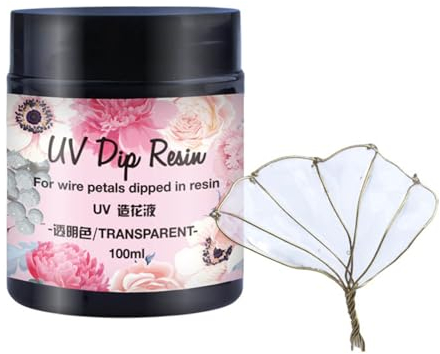 GAOINTELL Colla UV DIP resina per petali di fiori filo liquido trasparente polimerizzazione ultravioletta colla di cristallo per la creazione di gioielli per principianti