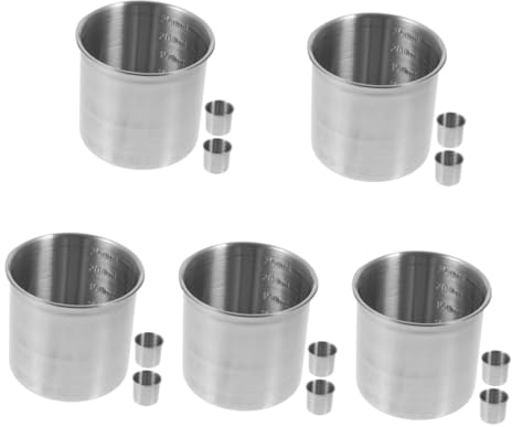 Ciieeo 15 Piezas Taza Medidora Tazas De Medir Secas Vaso Medidor De Liquidos Jarra De Medición Taza De Jarra De Arroz Vaso Medidor De Escala Balanza De Cocina Acero Inoxidable