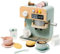Wooden Pretend Play Coffee Maker Toy for Kids – Montessori Barista Coffee Machine with Cups, Milk & Cookies – Role Play Kitchen Toy Set for Toddlers Boys Girls Age 3 4 5 6
