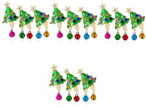 LIFKOME 4stücke Weihnachtsbaum Brosche Mit Glocken-design Langlebige Anstecknadel Für Kleidung Schals Und Hüte Perfektes Zubehör Für Weihnachtsfeiern Familie Und Alltag