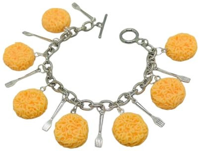 Noodles & Forks Charm Bracelet - Mixed Up Dolly