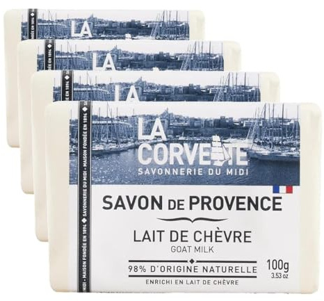La Corvette Savon de Provence Lait de Chèvre 100 g (Lot de 4)