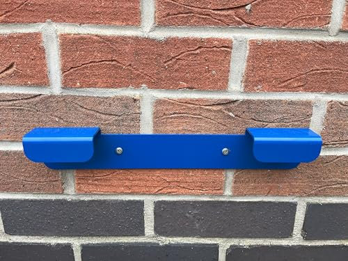 TR Garden Solutions Heavy-Duty Steel Wheelie Bin Wall Bracket Outdoor Garbage Can Holder Prevents Movement Secure & Stable Bin Mount Trash Can Stabiliser (Large Blue)