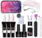 15ml Nail Extension Gel Kit, 3 Colors Nail Extension Set, Includes Slip Solution and UV Lamp, Professional Manicure Supplies, Ideal for Beginners, Do-It-Yourself Nails Art
