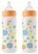 Chicco Set 2 Biberon Perfect Easy Flusso Veloce, Bibern Anticolica, Riduce Rigurgito e Irritabilità, Bottiglia in Plastica da 330ml, Set Regalo, Confezione Risparmio, 4 Mesi+, Bambino