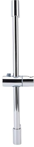 Gonetre Bar de Diapositive de Douche Round Metal Bar de Douche Coulissante Réglable avec Porte-tête de Douche pour Salle de Bain 40 Cm (Électropulaire)