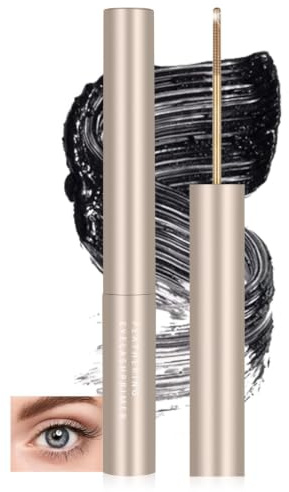 Prreal Metal Mascara, Waterproof Iron Wand Mascara | Super Curling Washable Eyelash Mascaras Brushless Brush, Non-Clumping, Non-Flaking Lash Setting Primer Iron Eye Makeup