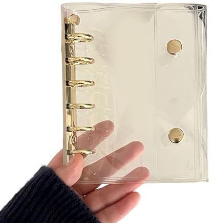 6-fach Gestanzte PVC Abdeckungen Für Nachfüllbare Notebook Planer 6-Ringe Bindemittelabdeckung Wasserabweisende Karten Organizer Abdeckungen Nachfüllbare Notebook Abdeckung