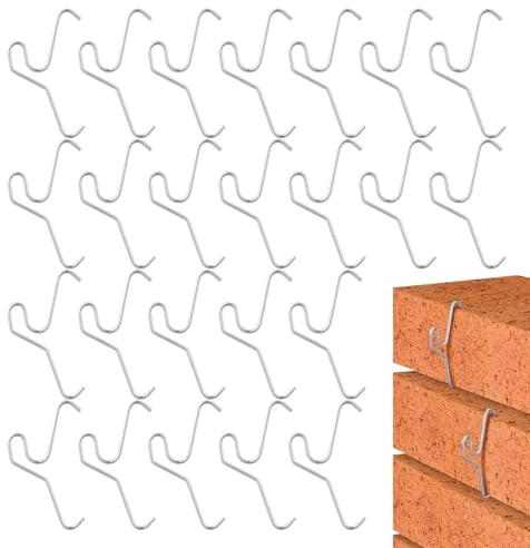 Ziegelhaken | Edelstahl-Kleiderbügel, robuste Edelstahl-Kleiderbügel, Wanddekoration, für Weihnachtskränze, Pflanzen, Bilder, Strumpf