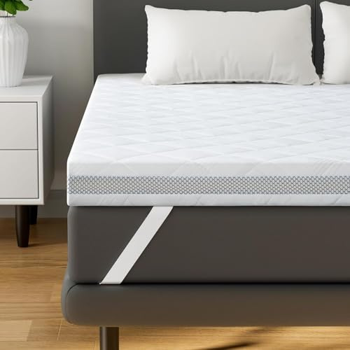 BedStory Extra-Fester Kaltschaum Topper 140 x 200 cm H5/H6, 7,5 cm Höhe. Hochdicht Matratzentopper für Boxspringbett und Sofa. Atmungsaktiver 3D-Netz Bezug, Oeko-TEX Zertifiziert.