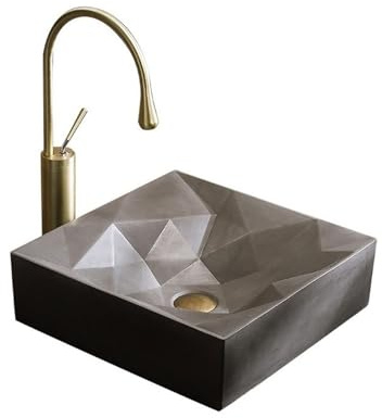 Lavabo d'extérieur en béton – Lavabo élégant pour balcon et usage domestique – Lavabo durable pour salle de bain et lavabo – Design moderne
