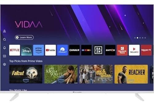 Continental Edison TV LED UHD QLED CELED43SVQLB26B7-43“ (108 cm) - 3xHDMI, 2xUSB - Blanc