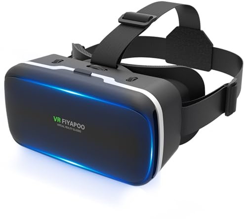 FIYAPOO Gafas VR 3D para Movil, 3D Gafas Realidad Virtual,HD VR para Películas & Juegos, Compatible con la Mayoría de Móviles (4,7-6,7 Pulgadas)